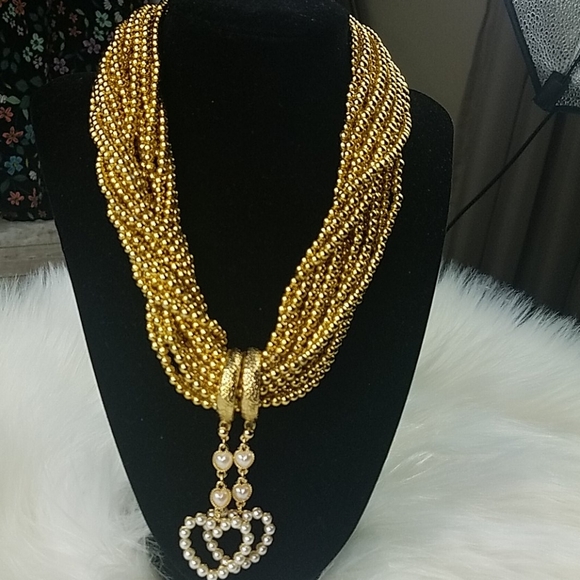 Fashion Jewelry, Gold plated rope necklace - Picture 3 of 4